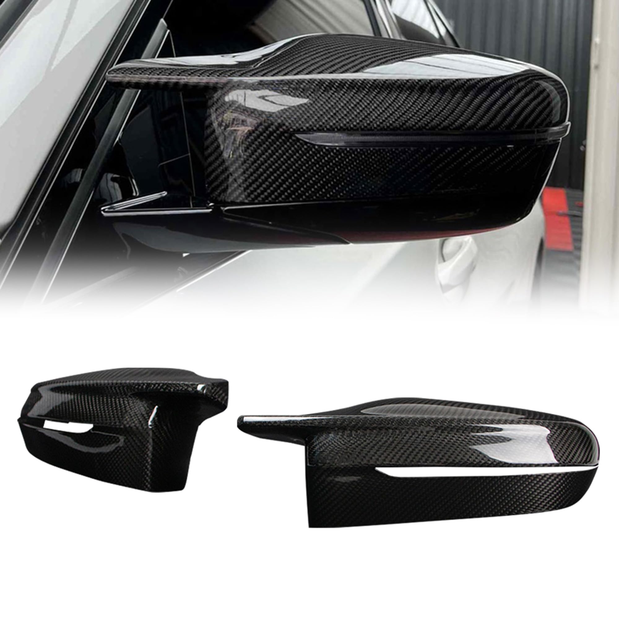 AeroBon CF Mirror Cap Overlays BMW 2 Series G42 / 3 Series G20 (2022-2026) - main hero view