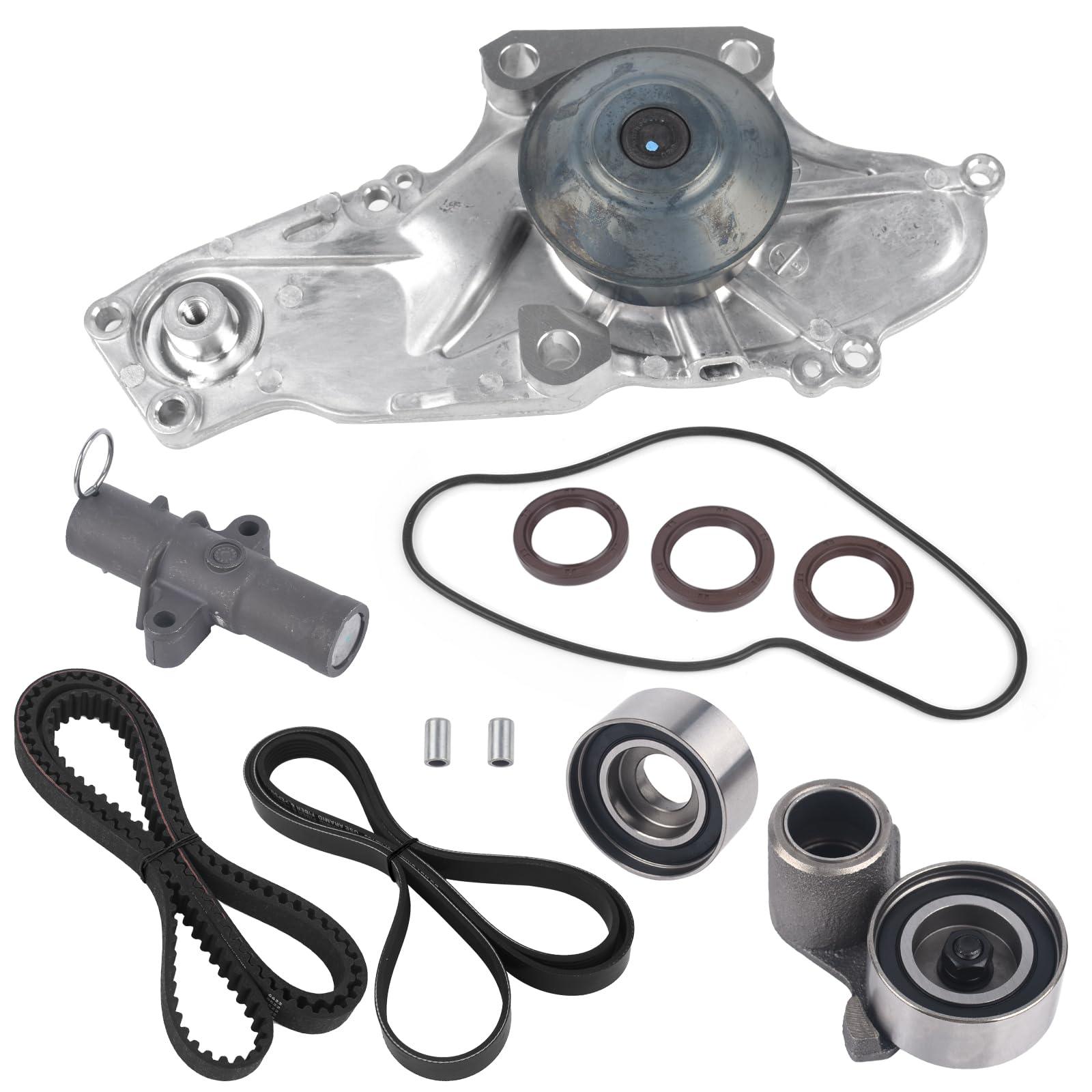 Timing Belt Kit with Water Pump for 2003-2017 Honda, 2003-2018 Acura, 2004-2007 Saturn