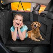 Back Seat Extender for Dogs-Large Space, Dog Car Seat Cover Hard Bottom Holds 400lbs, Sturdy Backseat Extender for Dogs, Waterproof Dog Hammock for Car Dog Car Bed for Car, SUV, Samll Truck - OMOTOR