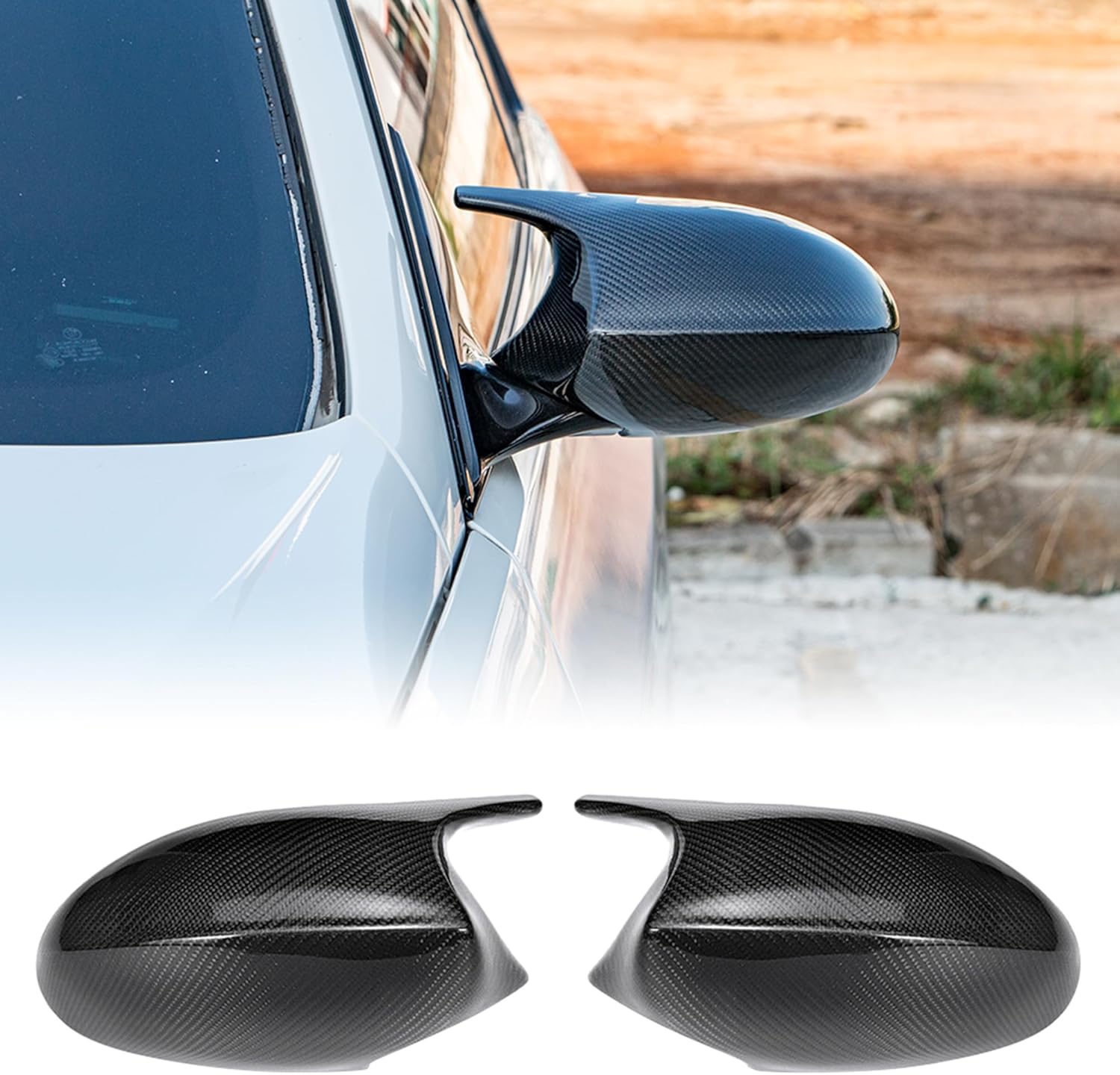 AeroBon CF Mirror Caps BMW E90/E92 & 1 Series E81 (2005-2008) - main hero view