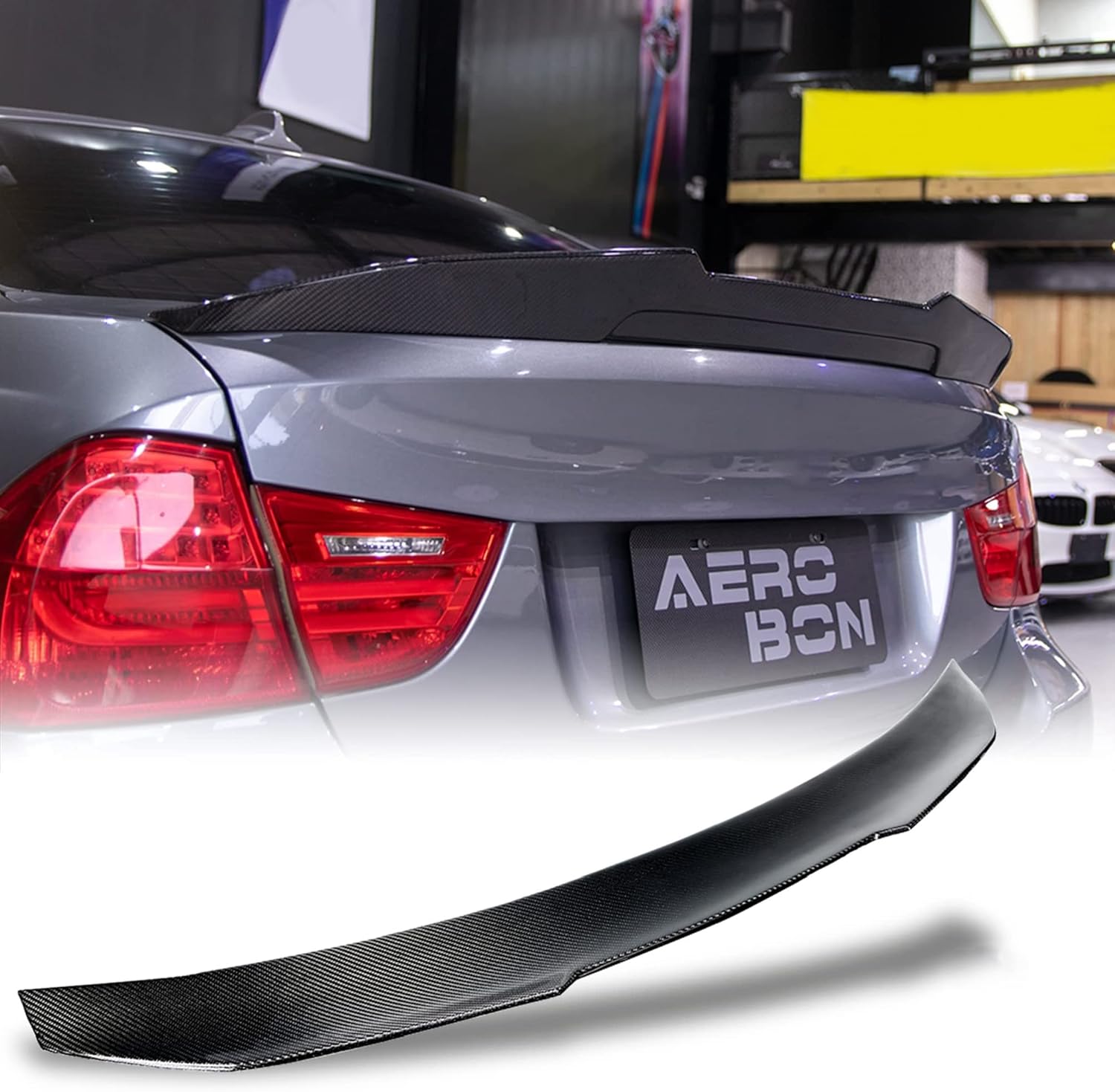 AeroBon Carbon Fiber Trunk Spoiler BMW 3 Series E90 (2005-2012) H - main hero view