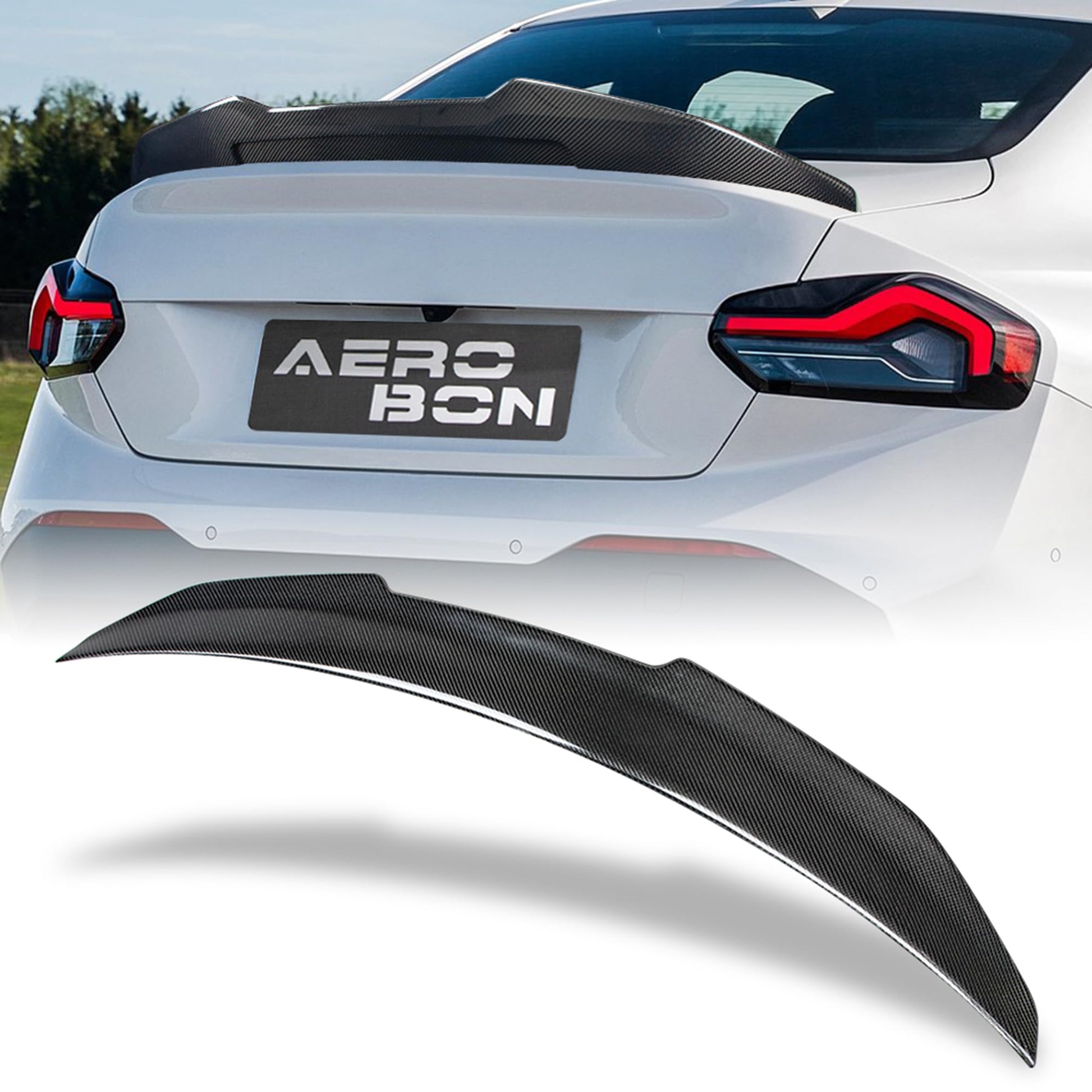 AeroBon CF Trunk Spoiler BMW 2 Series G42 / M2 G87 (2022-2025) H - main hero view