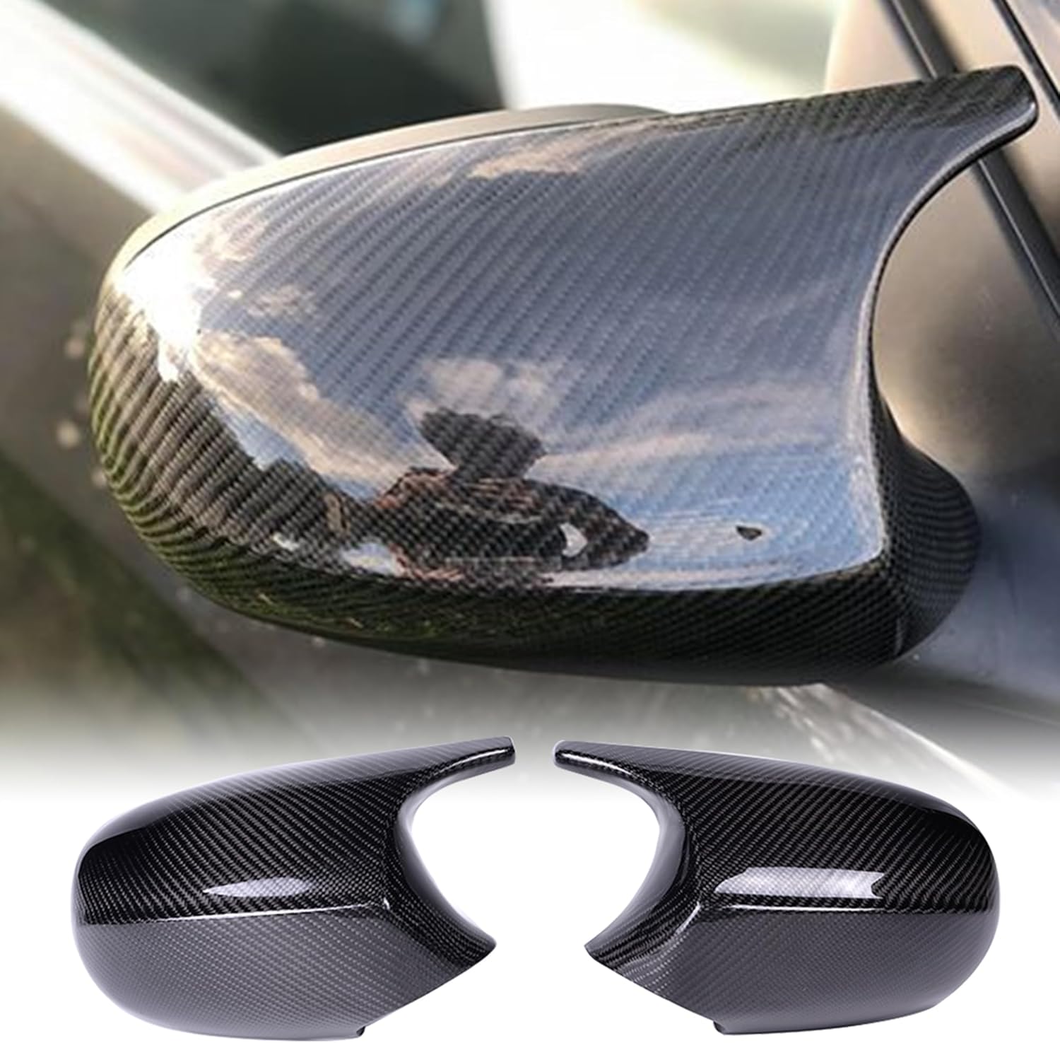 AeroBon CF Mirror Caps BMW E90/E92 & 1 Series E81 (2009-2012) - main hero view