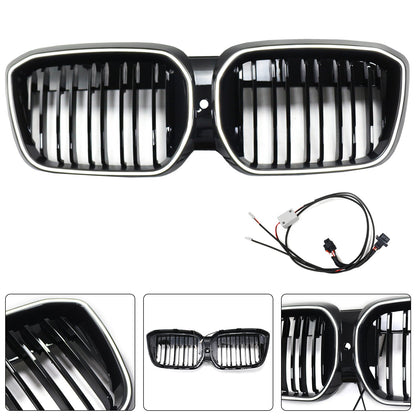 2022-2024 BMW iX3 G08 LCI Double Slat Black Front Kidney Grille