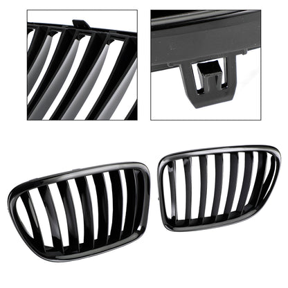 2009-2014 BMW X1 E84 Gloss Black Front Hood Kidney Grill (51112993305 / 51112993306 / 51112993307)