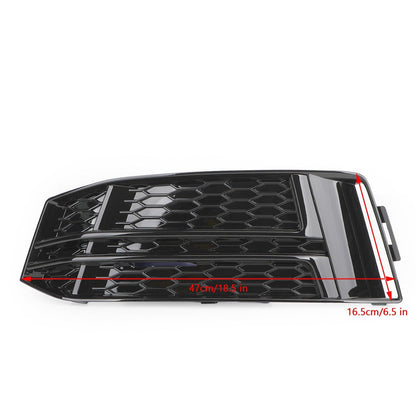 2016-2018 Audi A4 B9 S-Line Black Front Fog Light Cover Bumper Grill