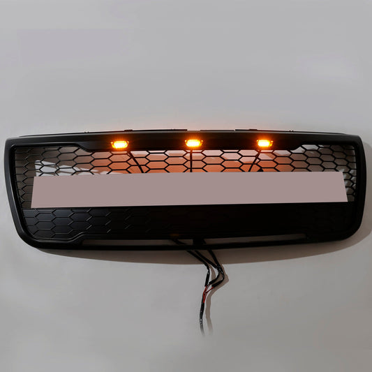 Ford Explorer 2012-2015 Front Upper Bumper Grill Grille With Lights Grey