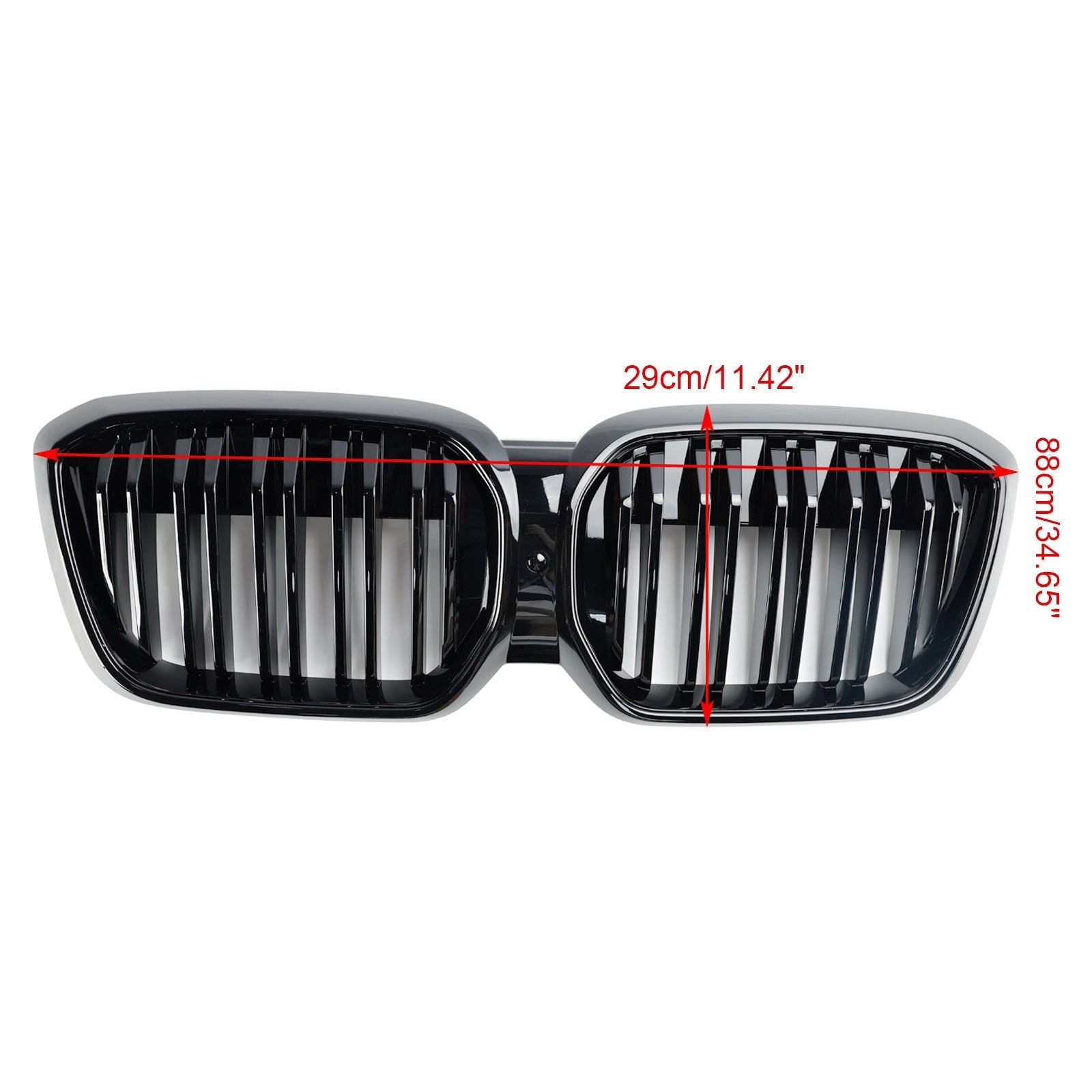 2021-2024 BMW iX3 G08 LCI Gloss Black Front Kidney Grille