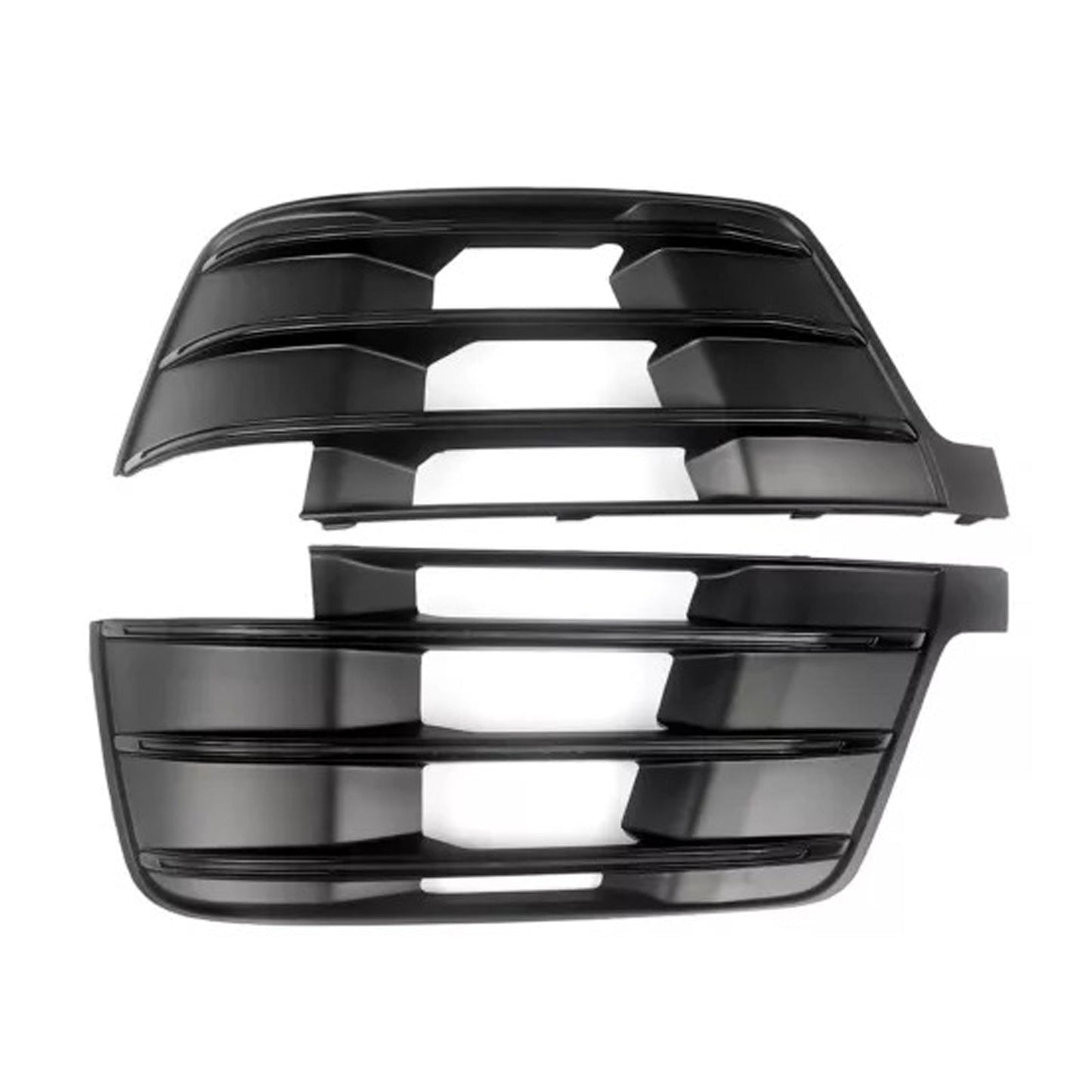 2016-2019 Audi Q7 S-Line Front Side Lower Bumper Fog Light Grille — Pair (4M0807681D / 4M0807682D)