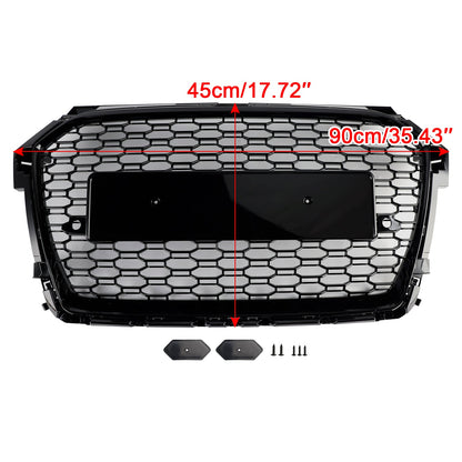 2016-2019 Audi A1 S1 8X Facelift RS Style Black Honeycomb Front Bumper Grille
