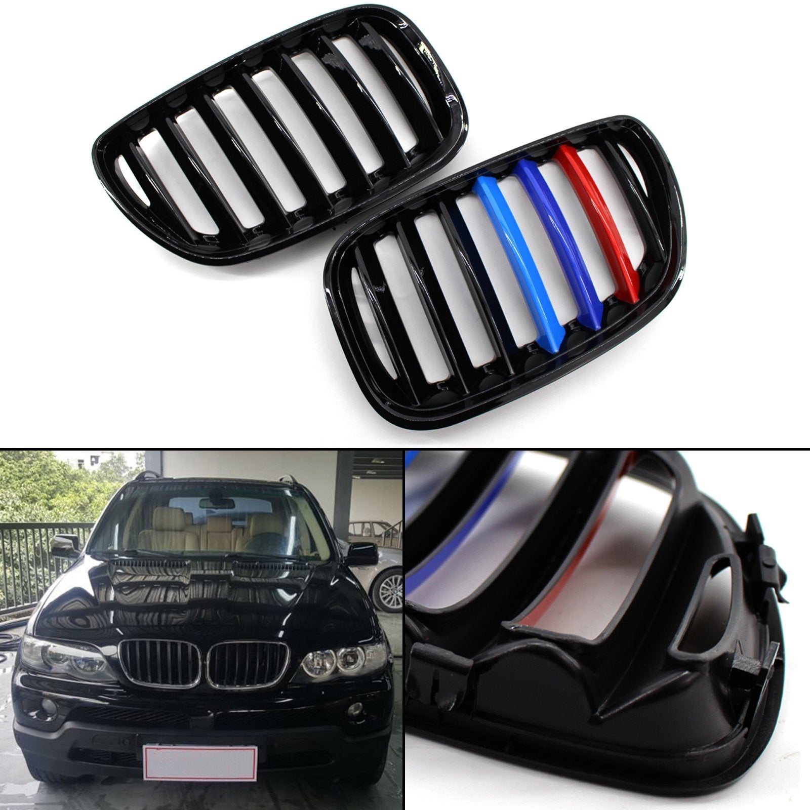 2004-2006 BMW X5 E53 M-Color Gloss Black Front Kidney Grille