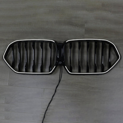 2020-2022 BMW X6 G06 M50i Black Front Bumper Grille with Camera Hole