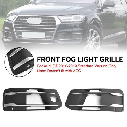 2016-2019 Audi Q7 Front Bumper Fog Light Grille Bezel Insert (4M0807682T4W3 / 4M0807682AAEFA)