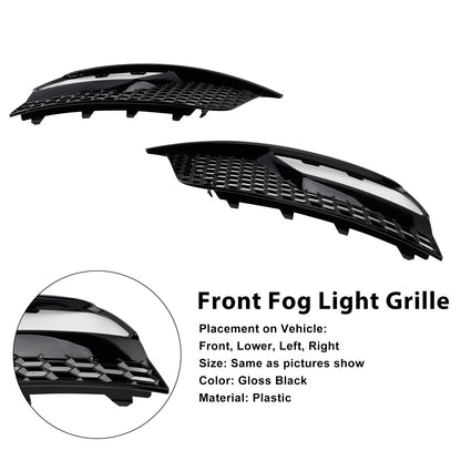 2013-2016 Audi A3 8V Sedan Gloss Black Front Fog Light Grill Covers