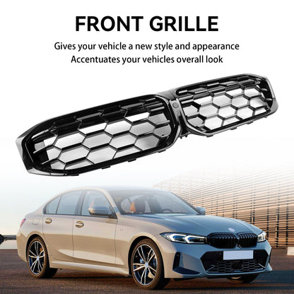 2023-2024 BMW 3 Series G20 320i 330i M340i Gloss Black Front Kidney Grille