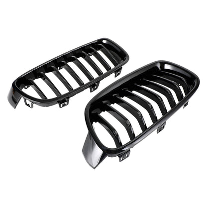 2012-2019 BMW 3 Series F30 F31 F35 Gloss Black Front Kidney Grill — Pair (51137263481 / 51137263482)
