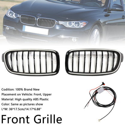 2012-2019 BMW 3 Series F30 F31 F35 Gloss Black Front Kidney Grille (51137263481)