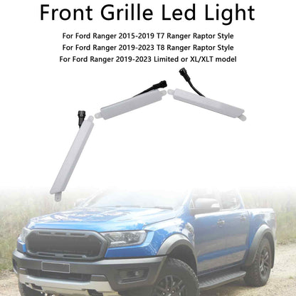 2015-2023 Ford Ranger T7 T8 Front Bumper Grille Grill White Led Light