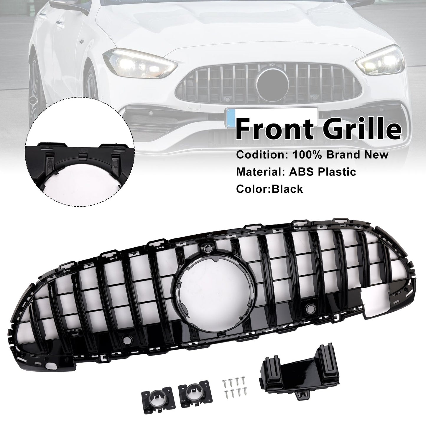 2022-2023 Mercedes-Benz C-Class W206 GTR Style Front Bumper Grille with Camera