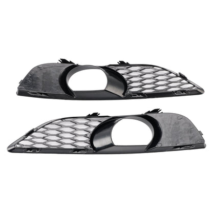 2010-2015 Audi Q7 Front Bumper Fog Light Grill Lamp Cover — Pair (4L0807675C / 4L0807676C)
