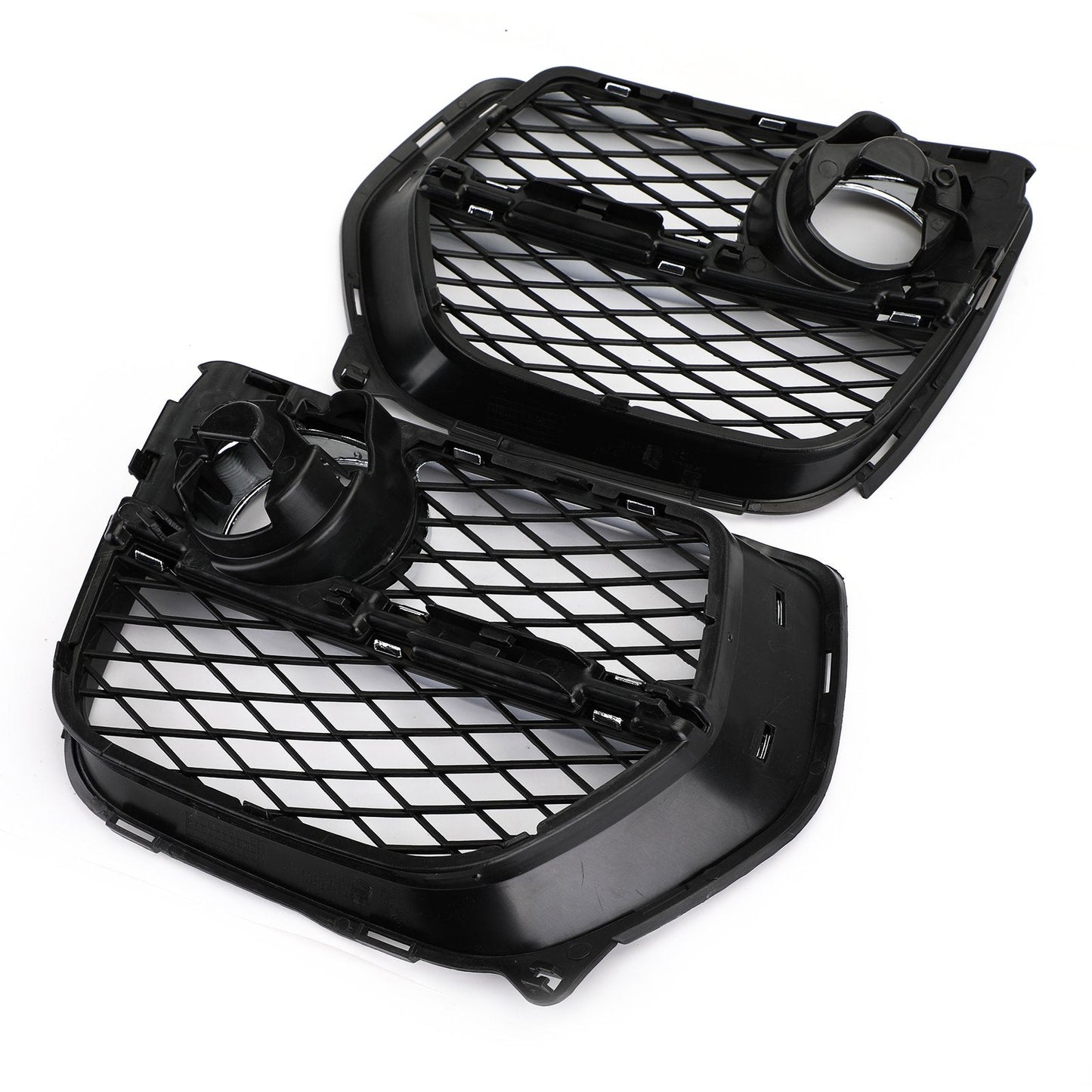 2012-2014 BMW X6 E71 Front Bumper Closed Grid Fog Light Grille — Left & Right Pair