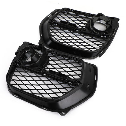2012-2014 BMW X6 E71 Front Bumper Closed Grid Fog Light Grille — Left & Right Pair