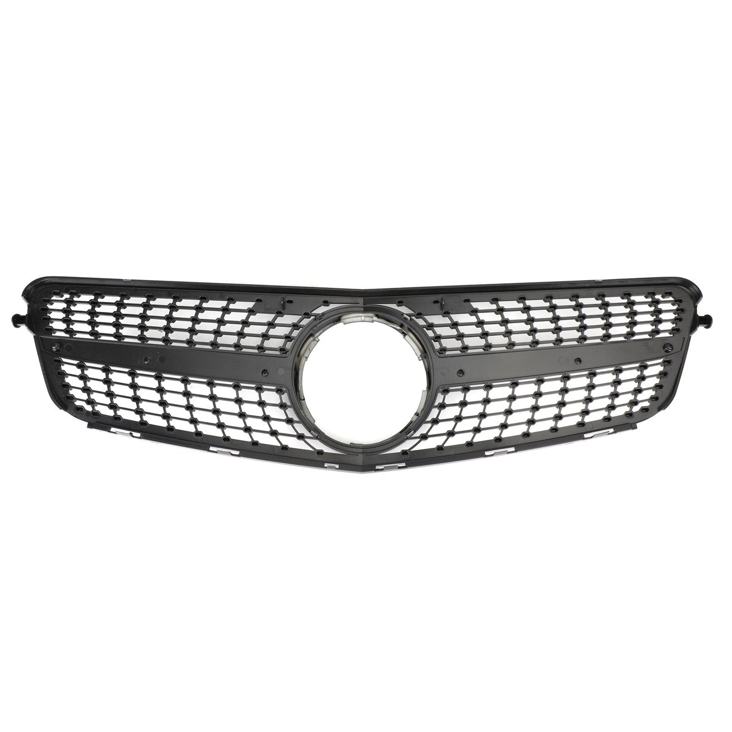 2008-2014 Mercedes-Benz C-Class W204 C180 C200 C300 Diamond Black Chrome Front Grille