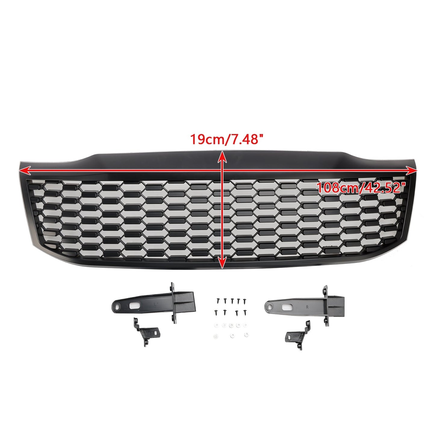 2012-2014 Toyota Hilux Vigo MK7 Matt Black Front Bumper Grill Grille