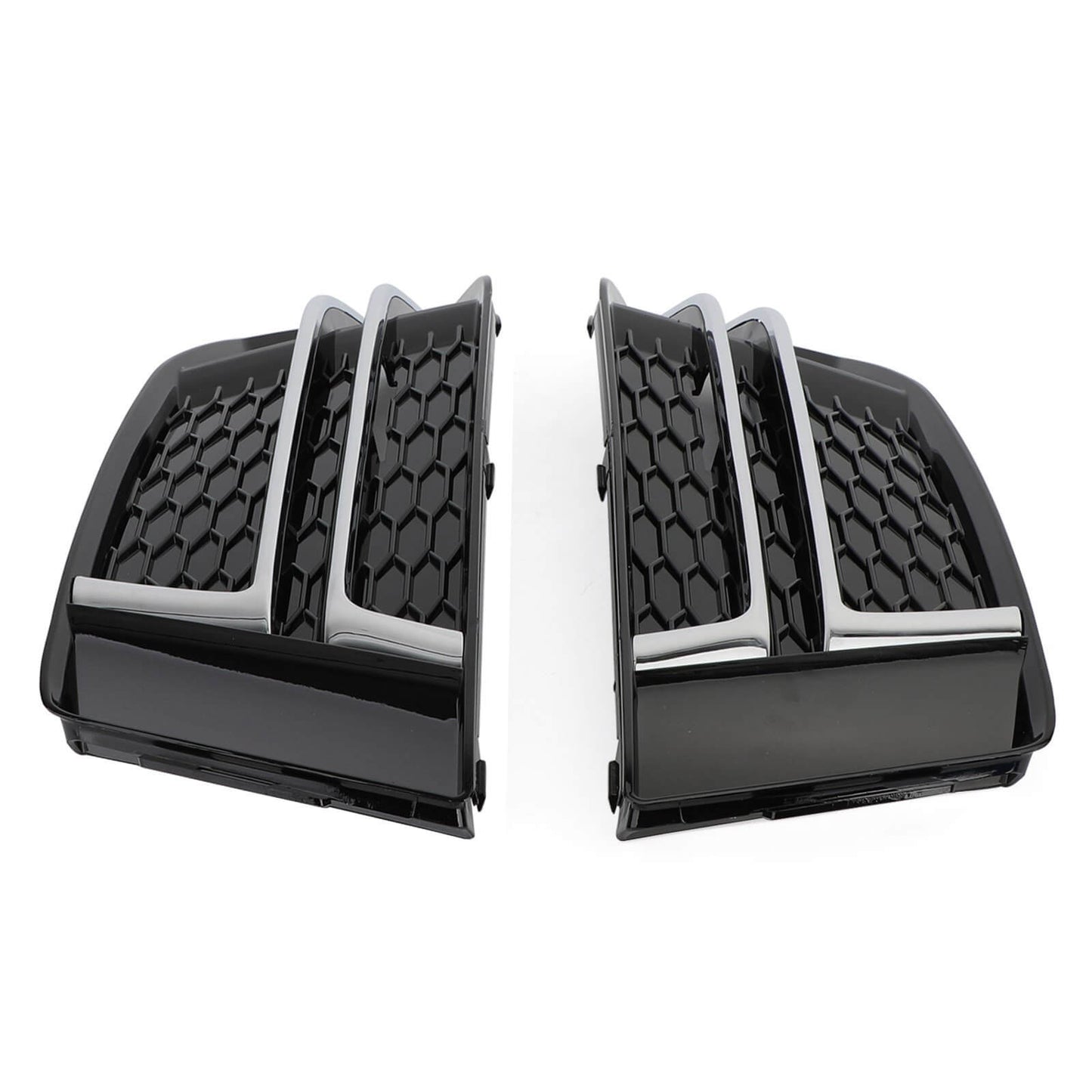 2016-2018 Audi A4 B9 S-Line Front Fog Light Cover Bumper Grille — Pair