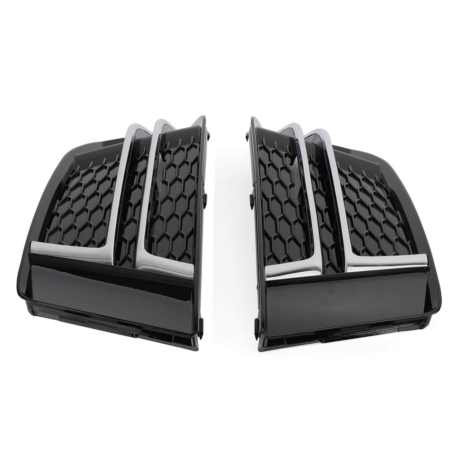 2016-2018 Audi A4 B9 S-Line Front Fog Light Cover Bumper Grille — Pair