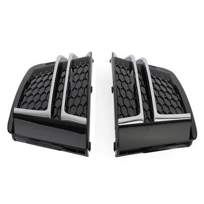 2016-2018 Audi A4 B9 S-Line Front Fog Light Cover Bumper Grille — Pair