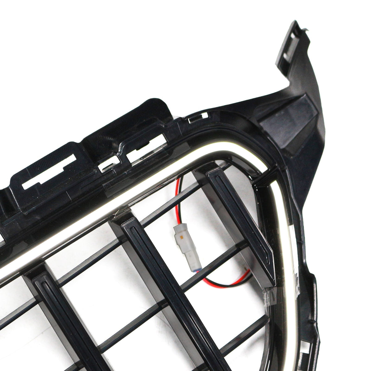 2015-2021 Mercedes-Benz C-Class W205 C200 C250 C300 C350 Black Front Bumper Grille with LED