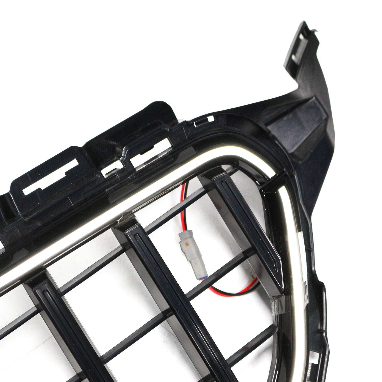 2015-2021 Mercedes-Benz C-Class W205 C200 C250 C300 C350 Black Front Bumper Grille with LED