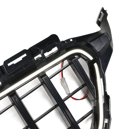 2015-2021 Mercedes-Benz C-Class W205 C200 C250 C300 C350 Black Front Bumper Grille with LED