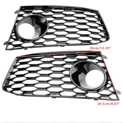 2014-2018 Audi RS7 Front Bumper Fog Light Lamp Frame Grille Cover — Pair