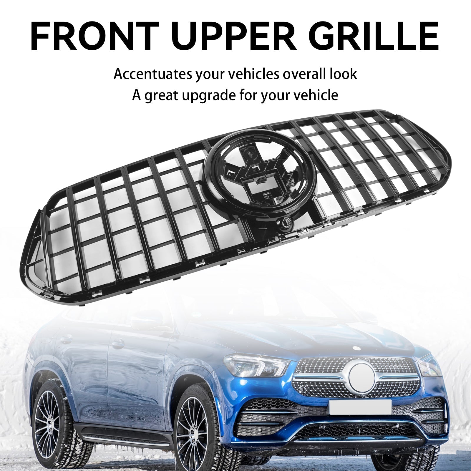 2019-2023 Mercedes-Benz GLE SUV V167 Pre-Facelift Gloss Black Front Grille