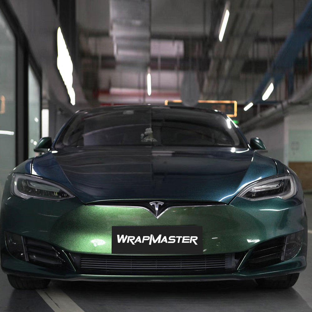 Diamond Chameleon Green Gold Car Wrap