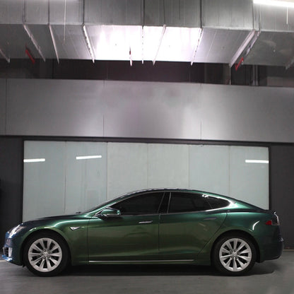 Diamond Chameleon Green Gold Car Wrap