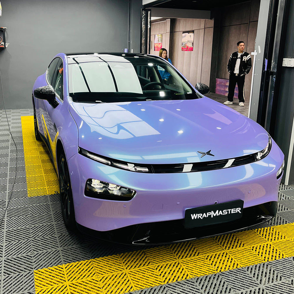 Glossy Flip Glacial Frost Blue Wrap Vinyl