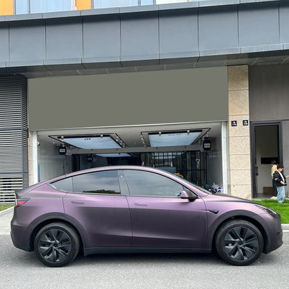 Matte Black Purple Vinyl Wrap (PET Liner)
