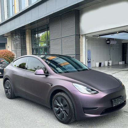 Matte Black Purple Vinyl Wrap (PET Liner)