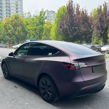 Matte Black Purple Vinyl Wrap (PET Liner)