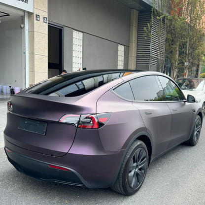 Matte Black Purple Vinyl Wrap (PET Liner)