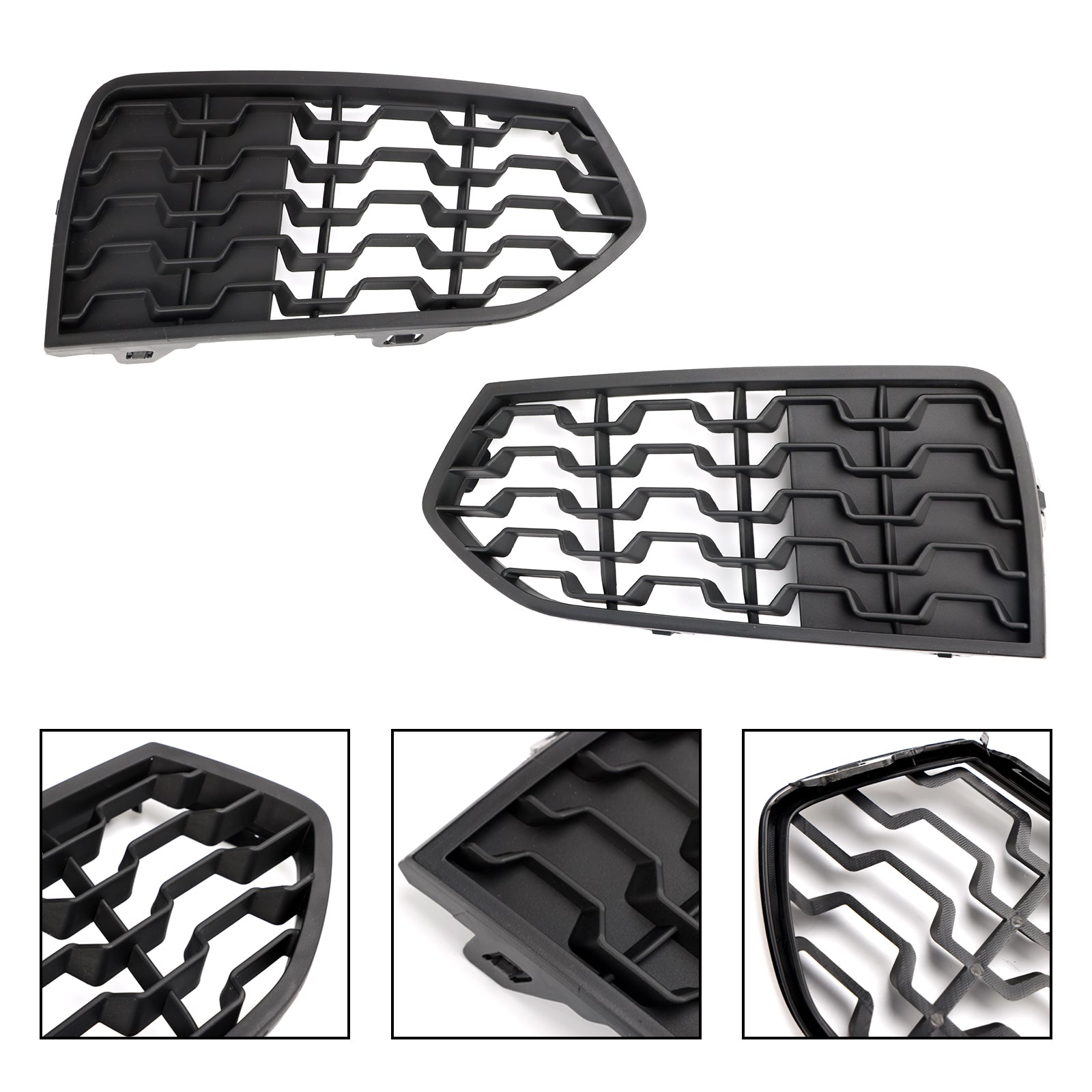 2012-2017 BMW 2 Series F23 M Sport Front Bumper Fog Light Grille — Pair (51118056797 / 51118056798)
