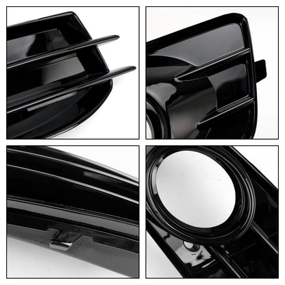 2009-2012 Audi A3 8P S-Line Front Lower Bumper Grille Fog Light Cover — Pair (8P0807682 / 8P0807681)