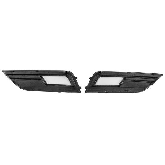 2013-2015 Audi A4 B8.5 Black Fog Light Cover Grille — Pair (8K0807681K / 8K0807682K)