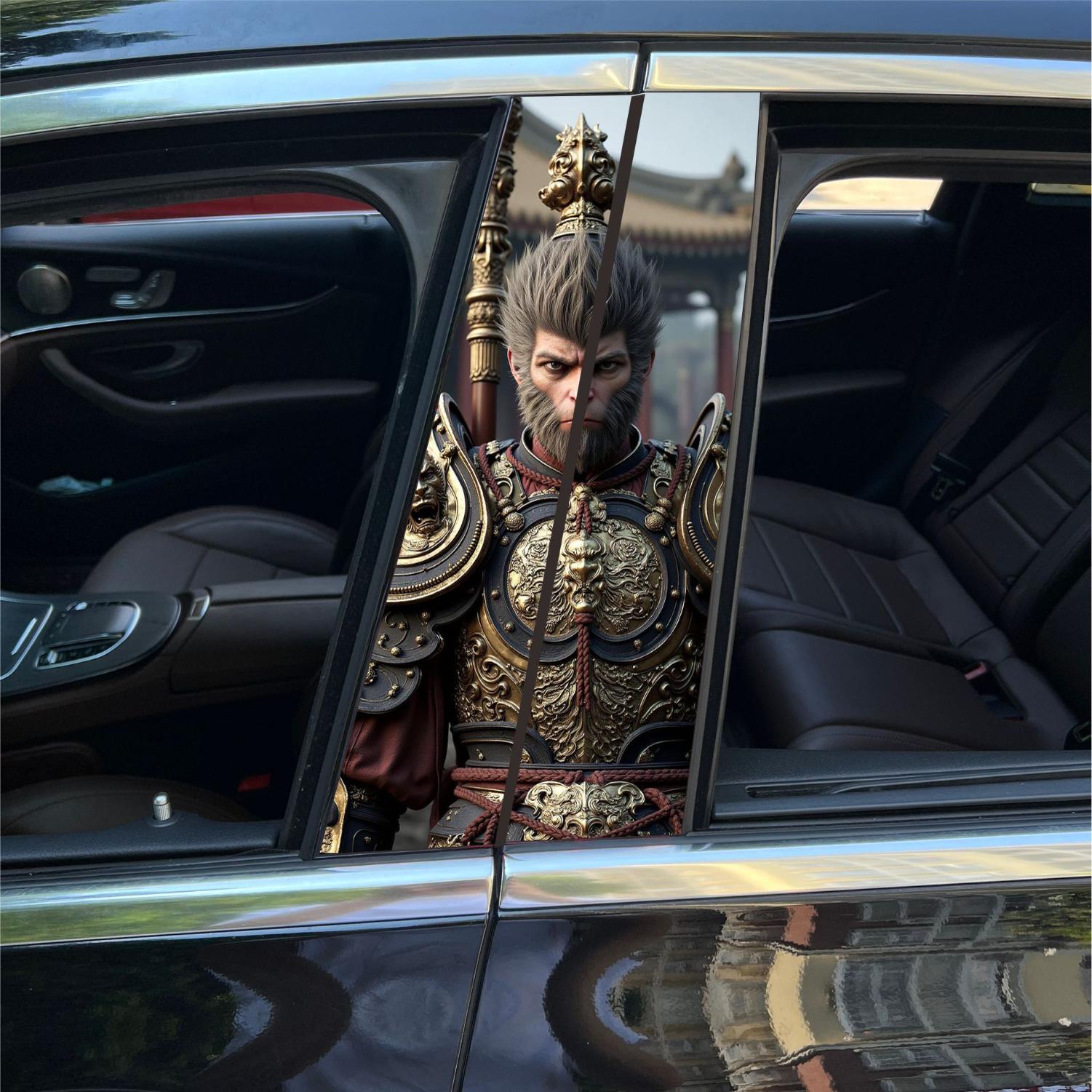 Universal Car Center B Pillar Sticker - Black Myth Wukong - OMOTOR
