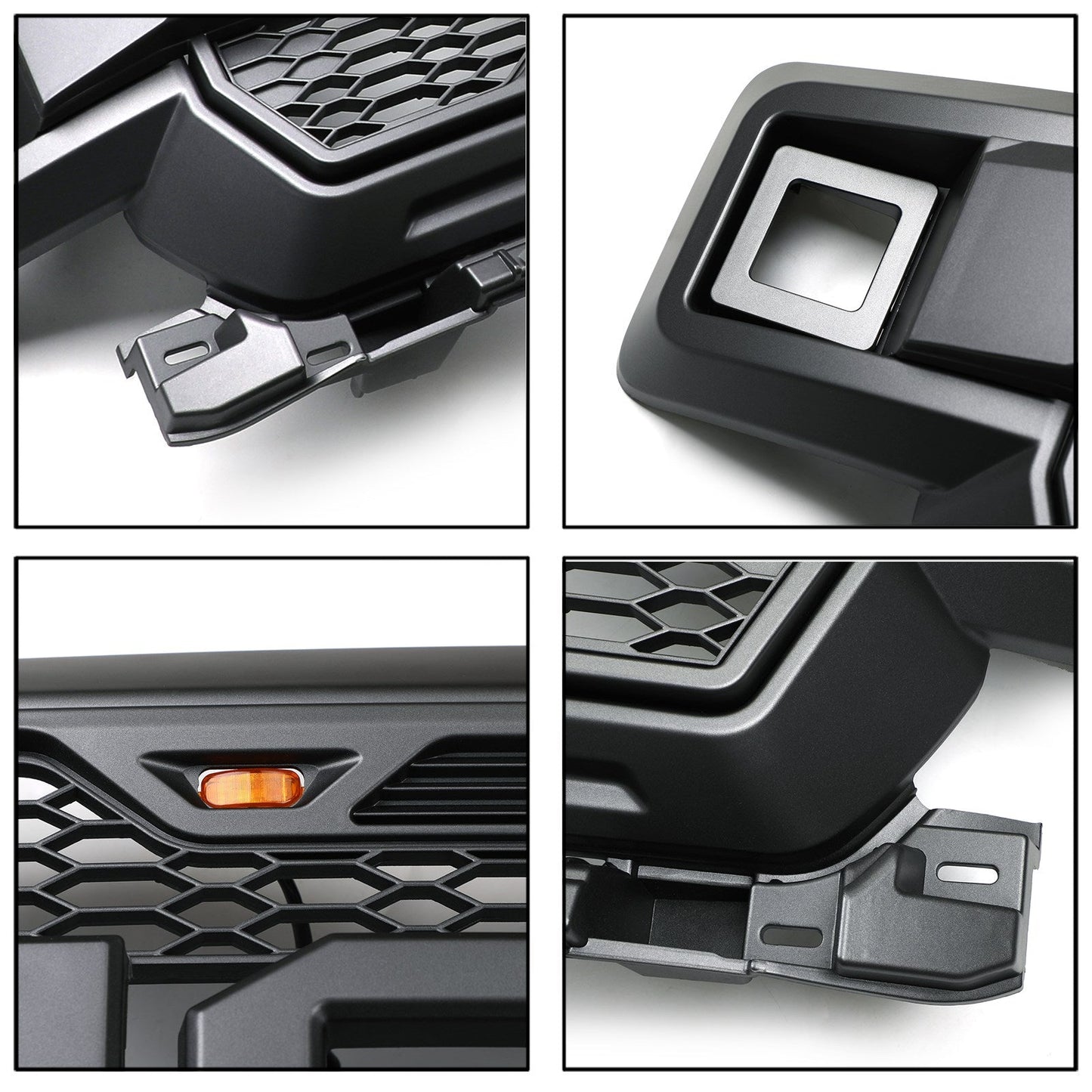 F150 2018-2020 Raptor Style Honeycomb Grill With Amber LED Grille Replacement Kit