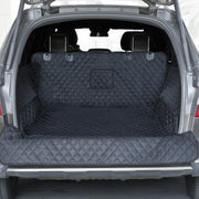 PETICON SUV Cargo Liner for Dogs, Waterproof Pet Cargo Cover Dog Seat Mat for SUVs Sedans Vans with Bumper Flap Protector, Non-Slip, Large Size Universal Fit, Black - OMOTOR