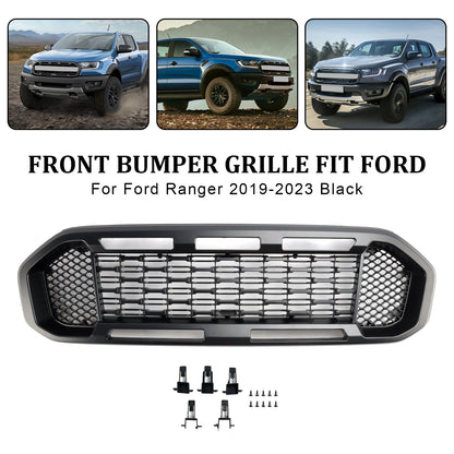 2019-2023 Ford Ranger T8 Black Front Bumper Grill Grille